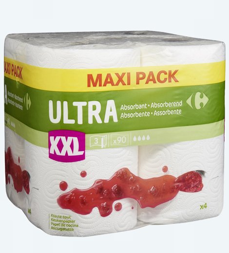 Carrefour Pack De 2 Rouleaux Essuie