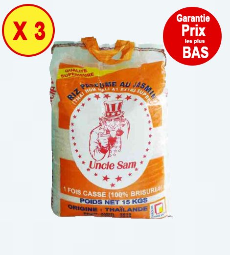 Riz Uncle Sam Cassé 1Fois - 45 Kg