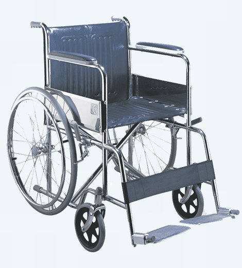 Fauteuil roulant en acier basic
